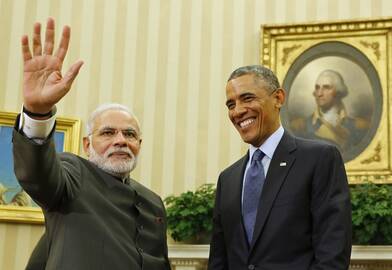 Narendra Modi ir Barackas Obama