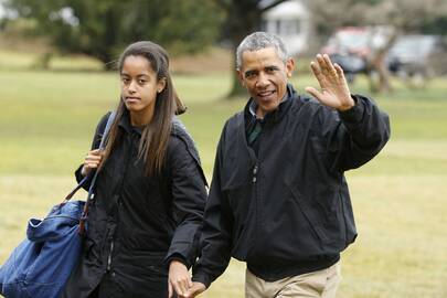 Malia Obama ir Barackas Obama