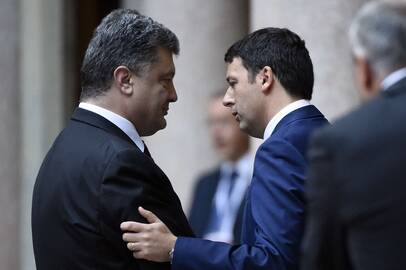 Petro Porošenka ir Matteo Renzi