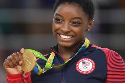 JAV olimpinė gimnastė Simone Biles