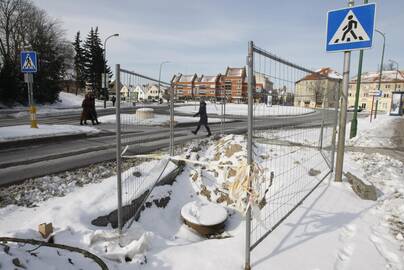 Tuščia: rekonstrukciją vykdančios bendrovės atstovai tikisi, kad artėjantį pirmadienį bus galima tęsti pradėtus darbus.