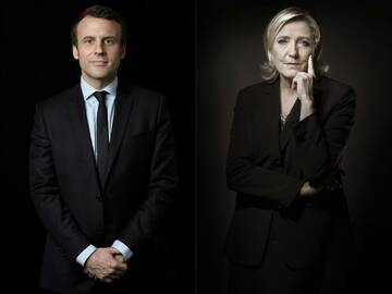 Emmanuelis Macronas ir Marine Le Pen