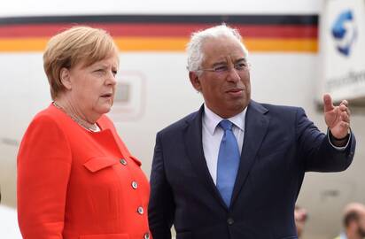 Angela Merkel ir Antonio Costa 