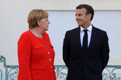 Angela Merkel ir Emmanuelis Macronas