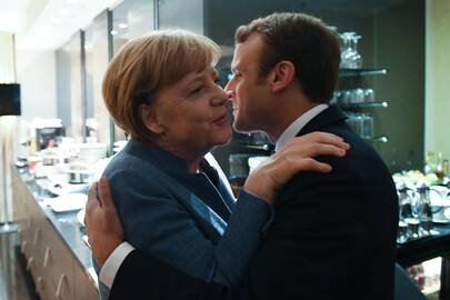 Angela Merkel ir Emmanuelis Macronas