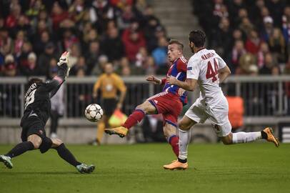 Miuncheno "Bayern" futbolininkai įveikė "AS Roma" komandą