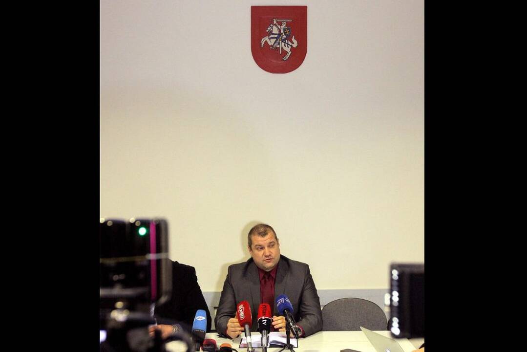 Surengta spaudos konferencija dėl saviečių vaikžudžio bylos.