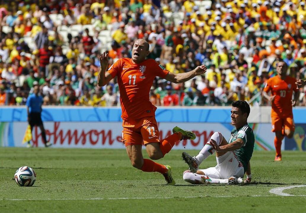 Pasaulio futbolo čempionatas: Meksika - Nyderlandai