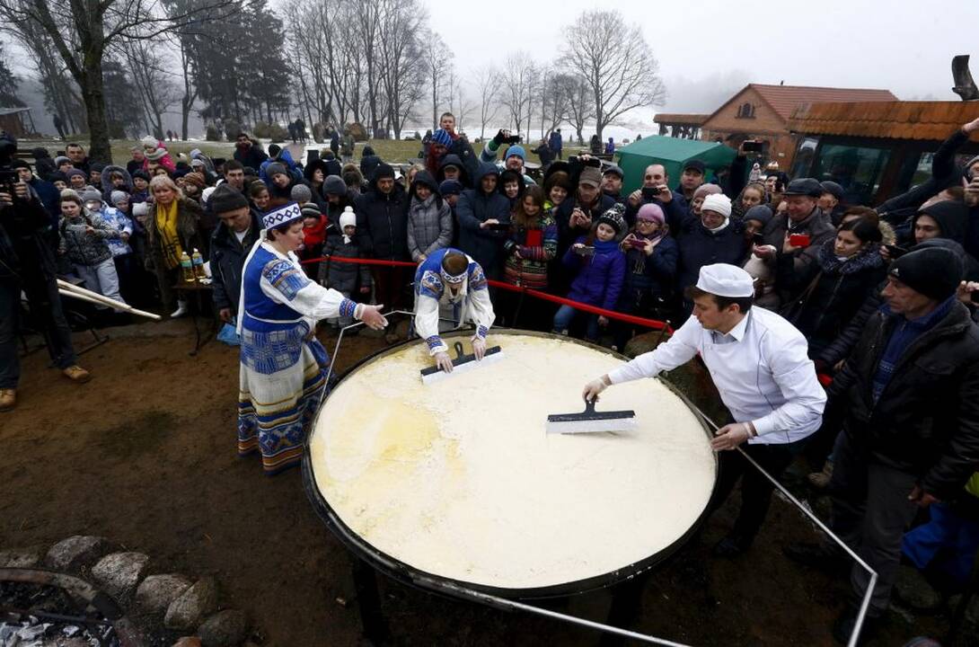 Gigantiškas bulvių plokštainis Baltarusijoje