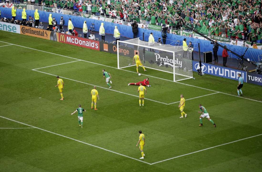 Euro 2016: Šiaurės Airija - Ukraina 2:0