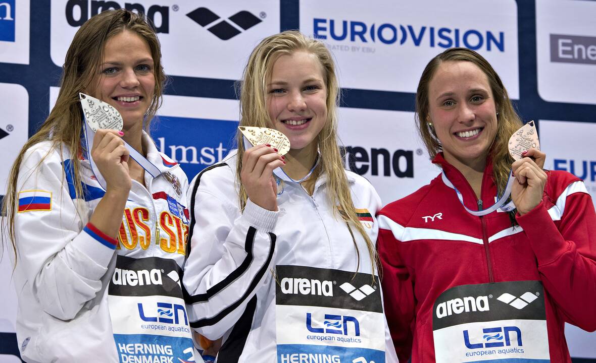 Julija Jefimova, Rūta Meilutytė ir Rikke Moller Pedersen