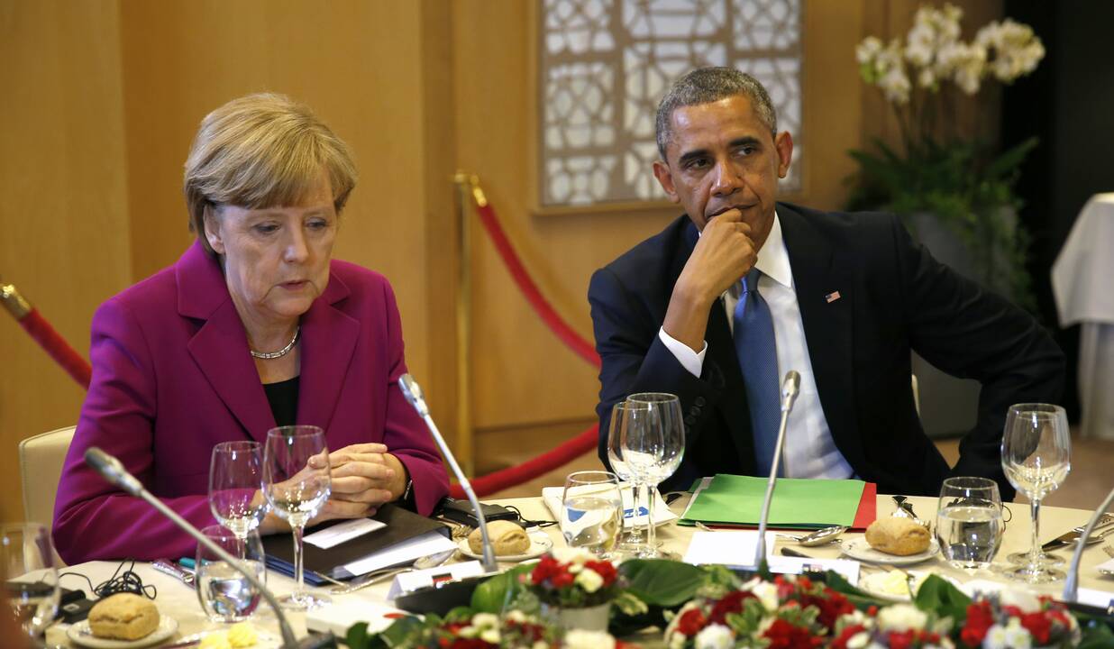 Angela Merkel ir Barackas Obama