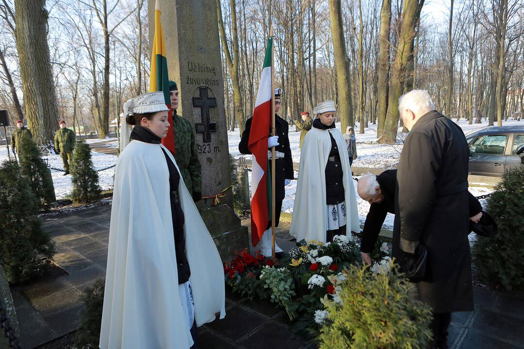 Iškilmingoje ceremonijoje pagerbti žuvusieji už Klaipėdos kraštą