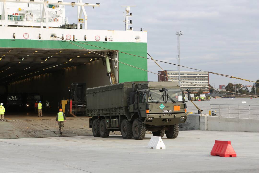 NATO karinė technika Klaipėdoje
