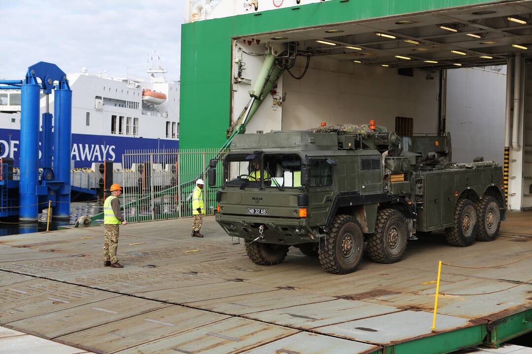 NATO karinė technika Klaipėdoje