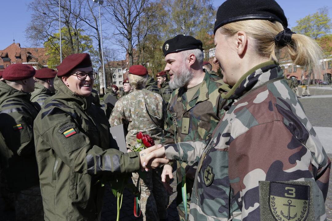 Karių grįžusių iš Malio sutikimo ceremonija