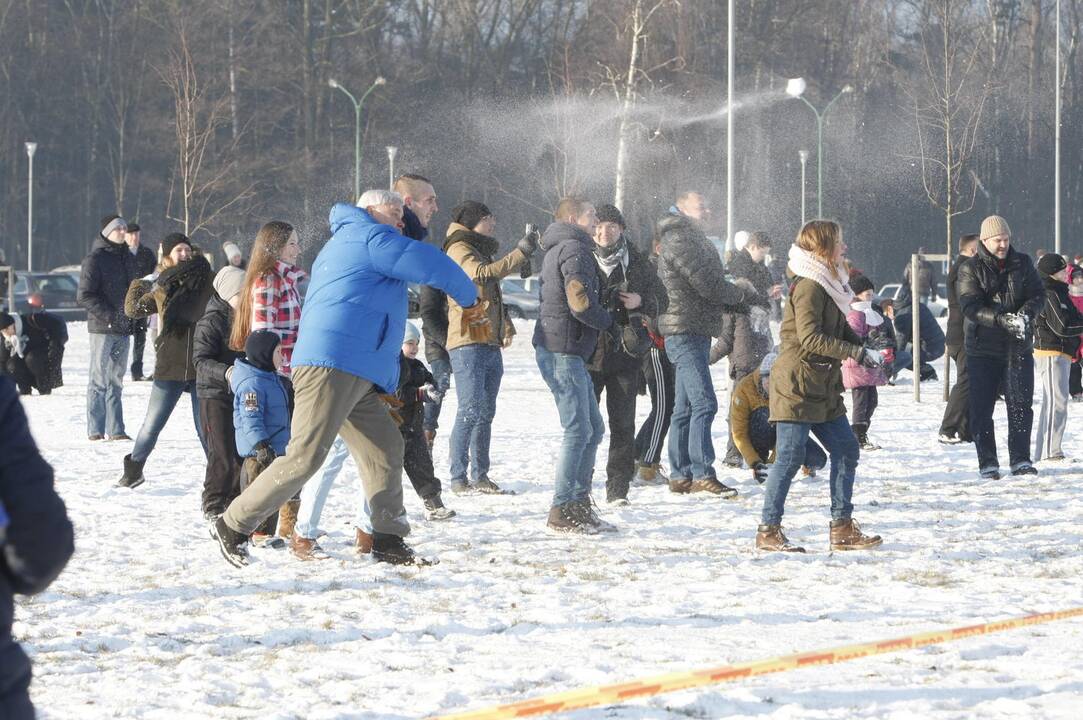 Sniego mūšis Klaipėdoje