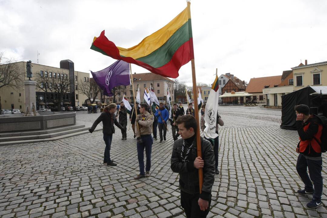 Skautų žygis Klaipėdoje