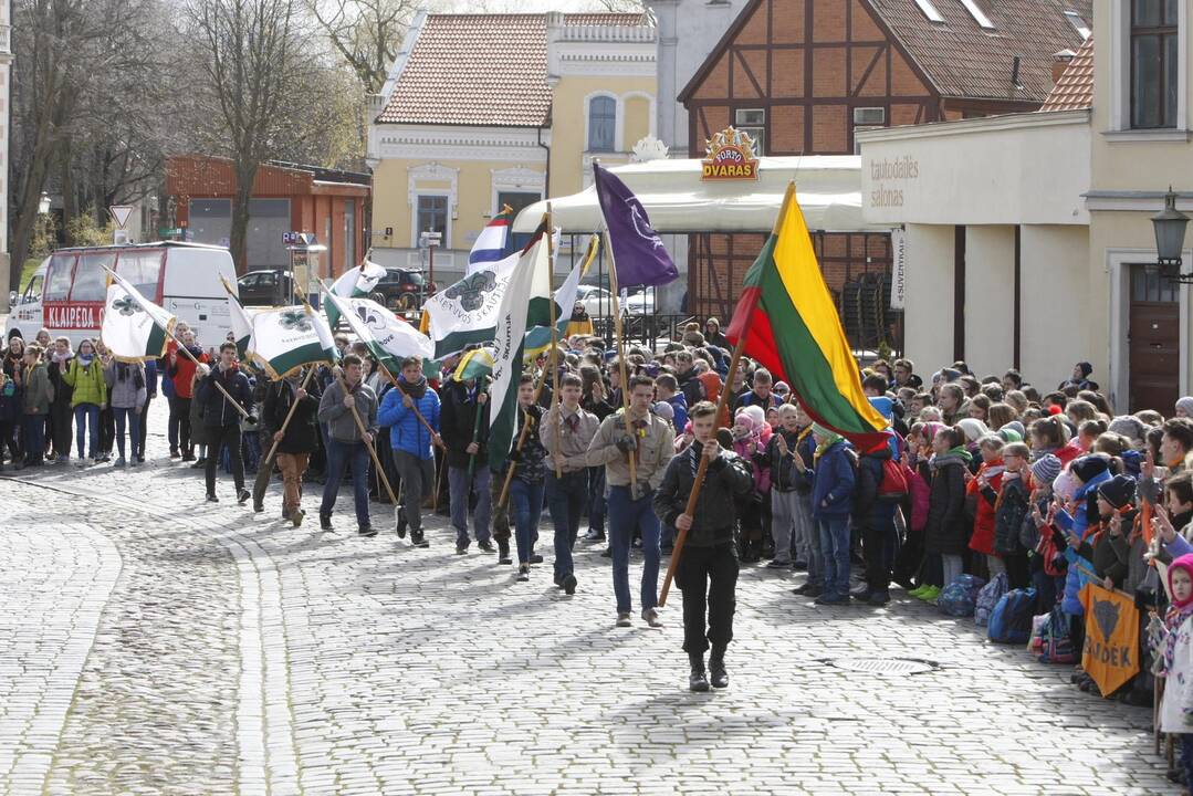 Skautų žygis Klaipėdoje