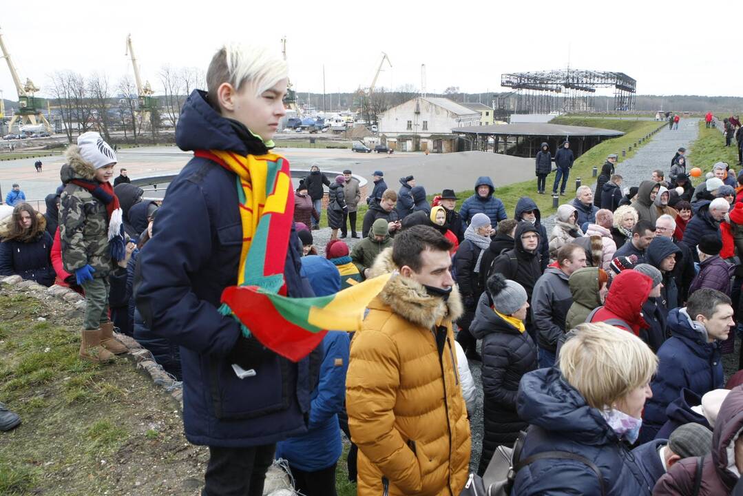 Tautinės vėliavos pakėlimas Klaipėdoje