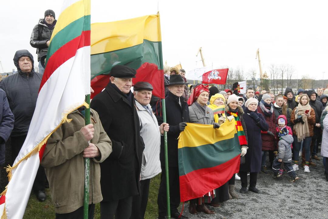 Tautinės vėliavos pakėlimas Klaipėdoje