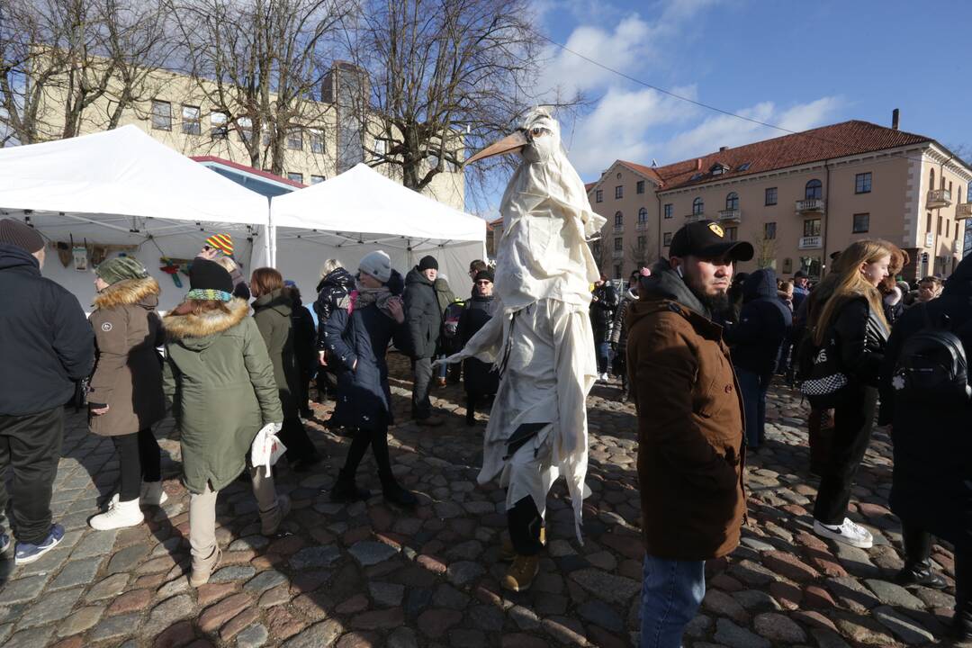 Užgavėnės uostamiestyje - klaipėdiečiai kvietė pavasarį