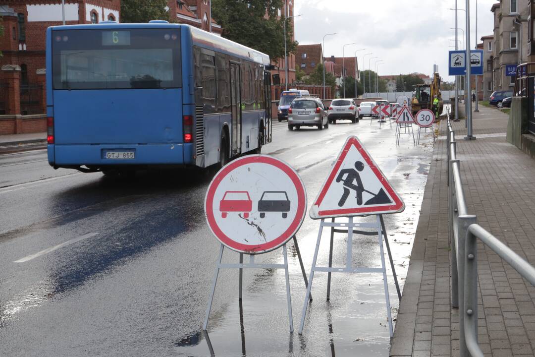 Herkaus Manto gatvėje remonto darbai vyks ir naktimis