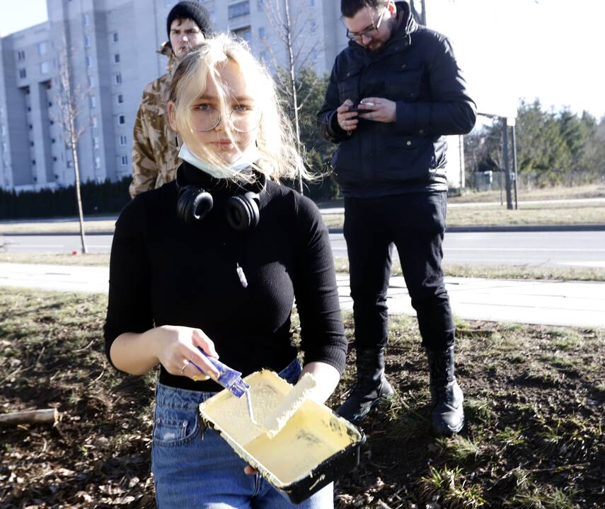 Ukrainos spalvos Europos prospekte