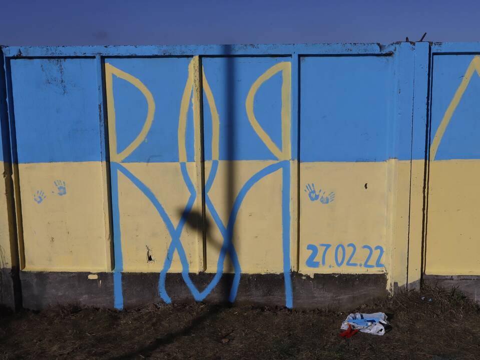 Ukrainos spalvos Europos prospekte