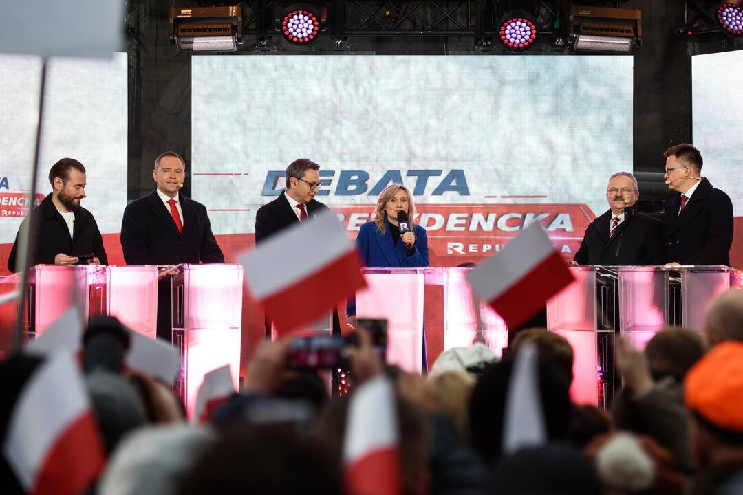 Kandidatų į Lenkijos prezidentus debatai – nuo nacionalinio saugumo iki šalies vaidmens ES