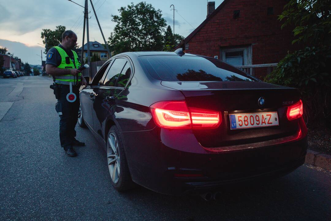 Kaune vyko reidas: policija tikrino vairuotojų blaivumą