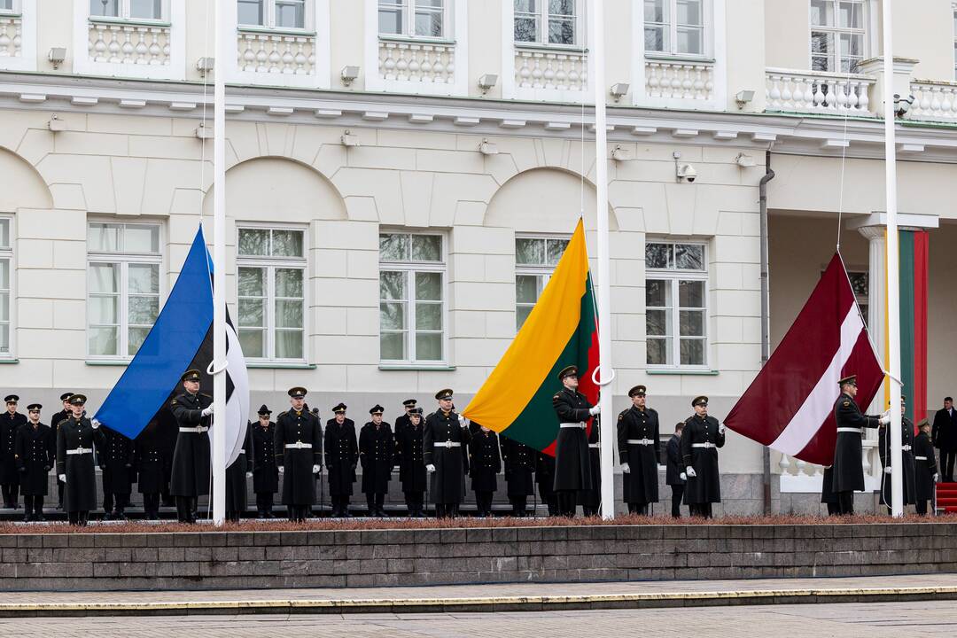 Trijų Baltijos valstybių vėliavų pakėlimo ceremonija