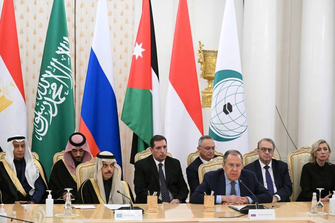 S. Lavrovas priėmė arabų ir musulmonų šalių ministrus karui Gazos Ruože aptarti