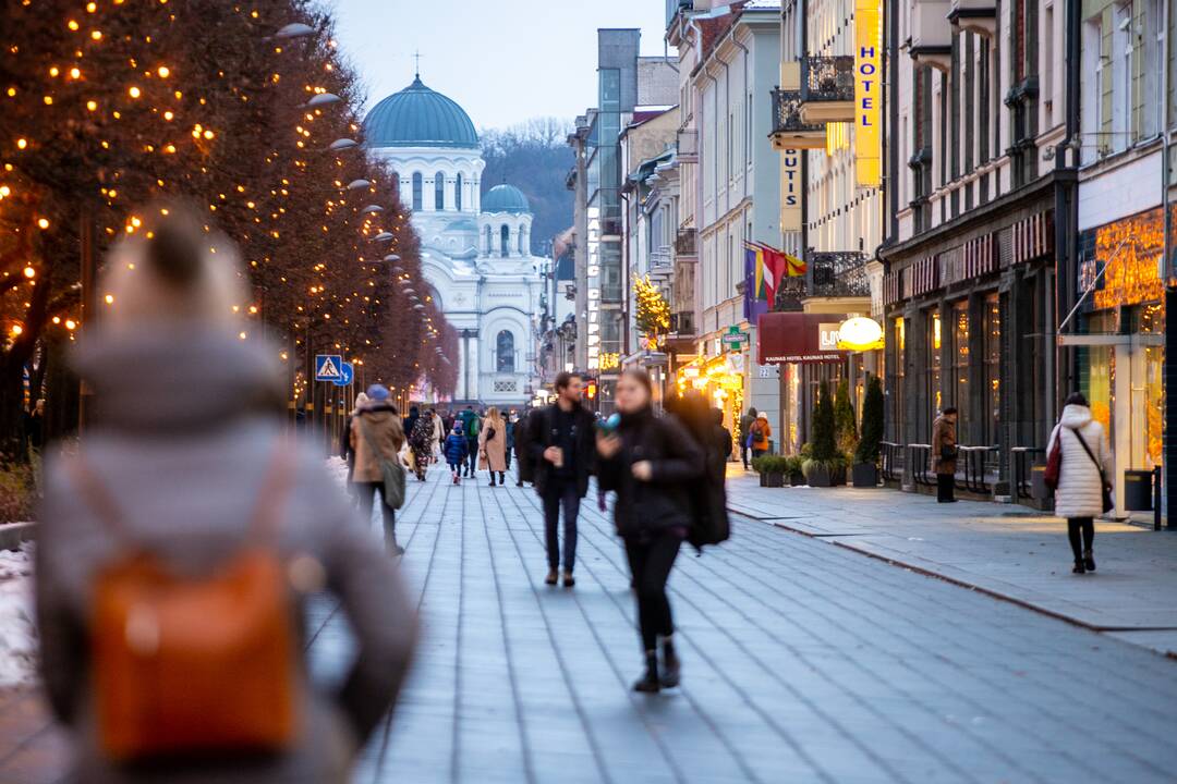 Kalėdinė nuotaika Laisvės alėjoje