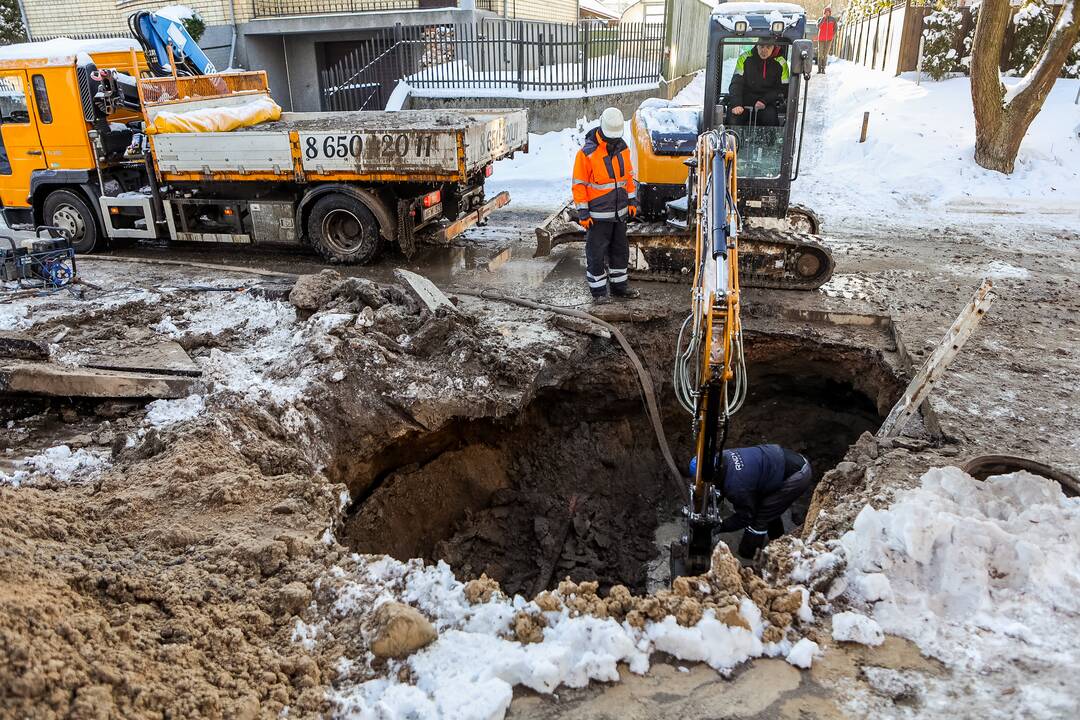 Vandentiekio avarija Žaliakalnyje