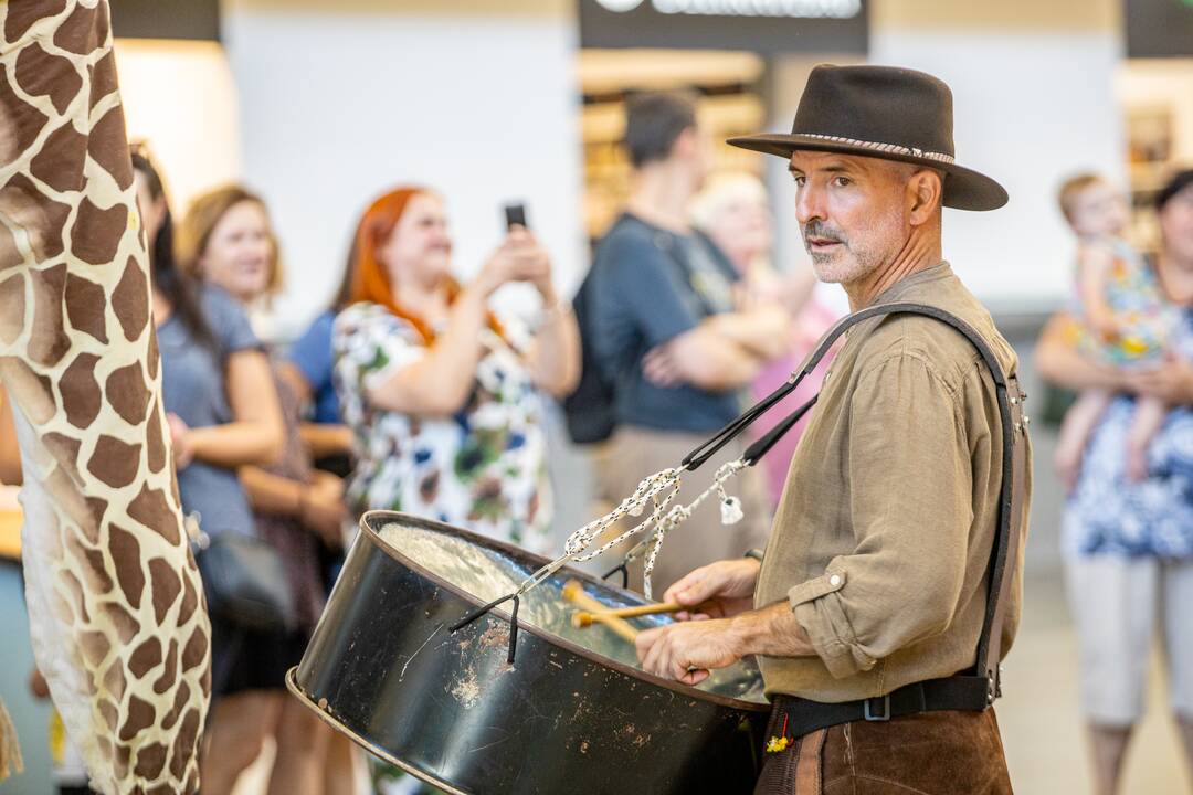 Festivalio „ConTempo“ žirafos aplankė Kauno „Akropolį“