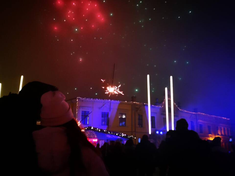 Klaipėdiečiai pasitiko 2022-uosius metus
