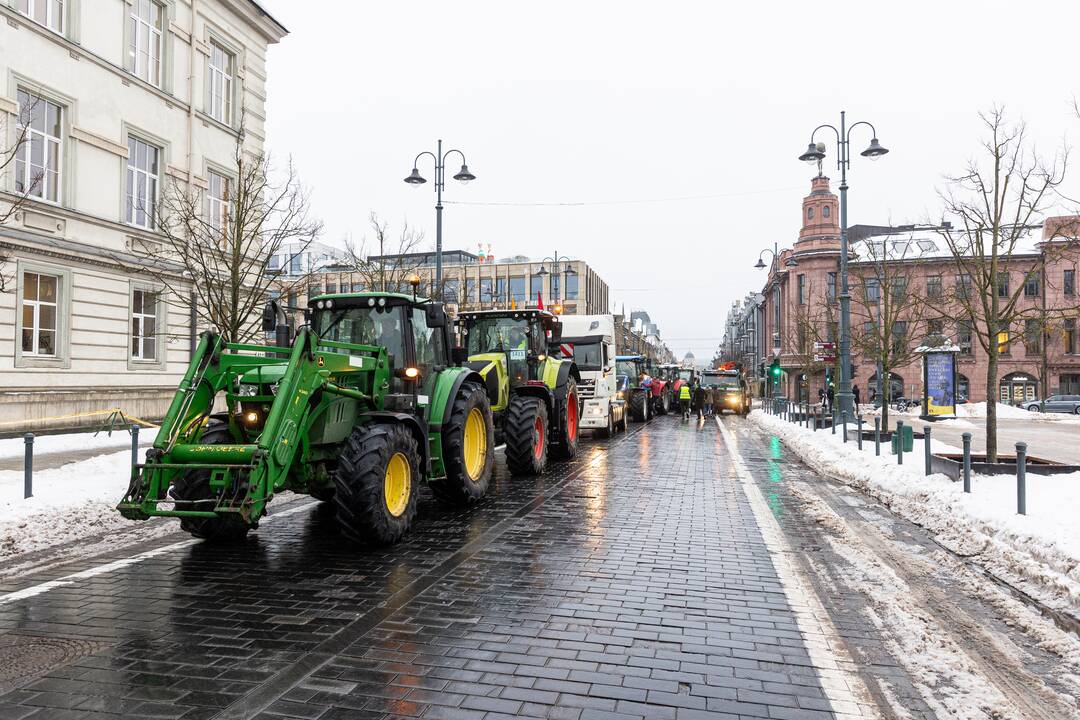 Protestuojantys ūkininkai Vilniuje