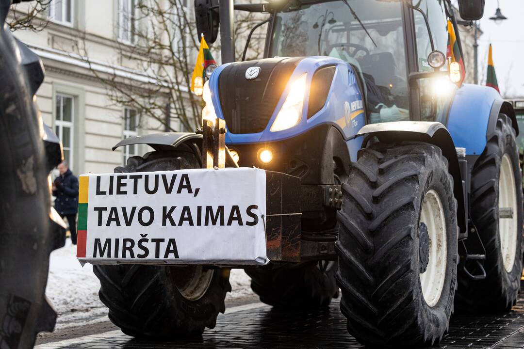 Protestuojantys ūkininkai Vilniuje