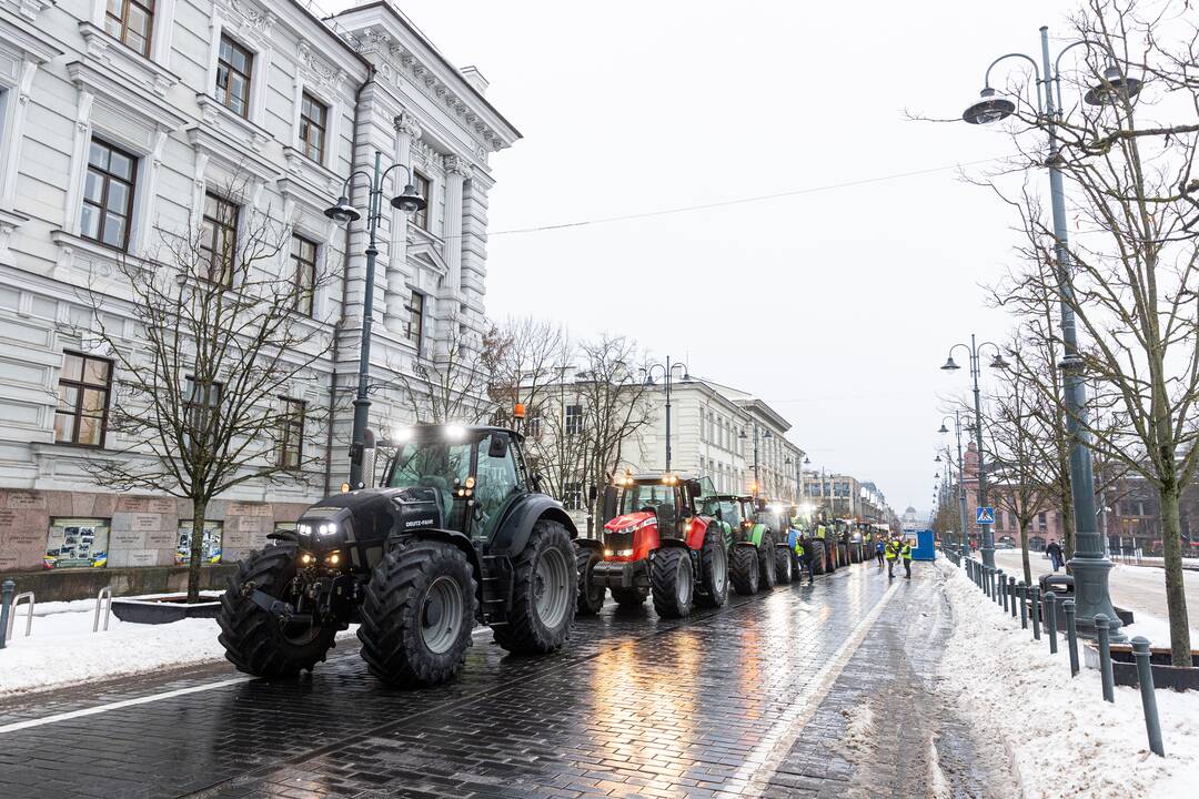 Protestuojantys ūkininkai Vilniuje