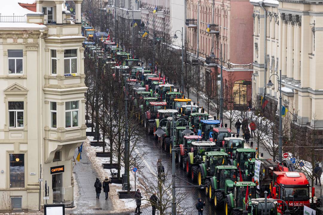 Protestuojantys ūkininkai Vilniuje