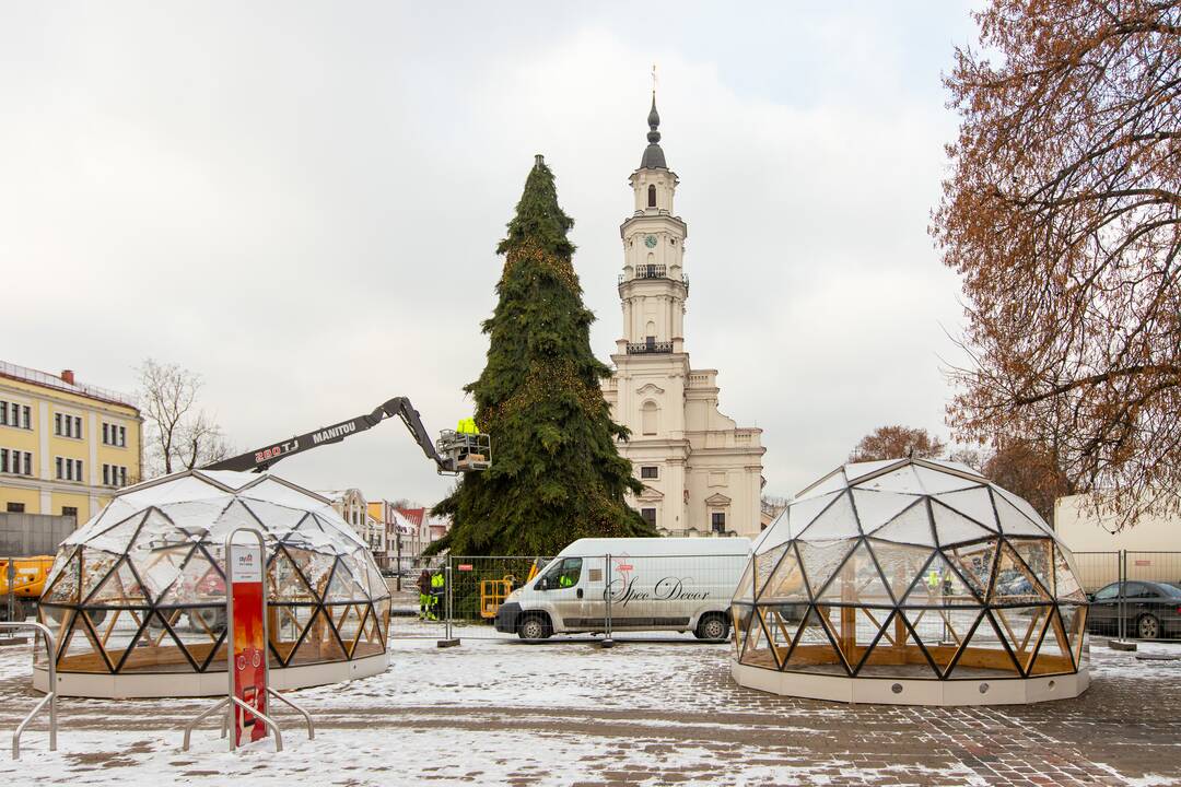 Ryškėja Kauno Kalėdų eglutės vaizdas
