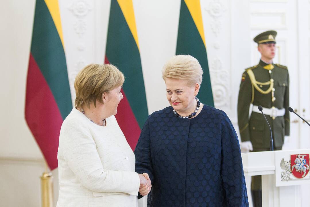 Į Lietuvą atvyko Vokietijos kanclerė A. Merkel