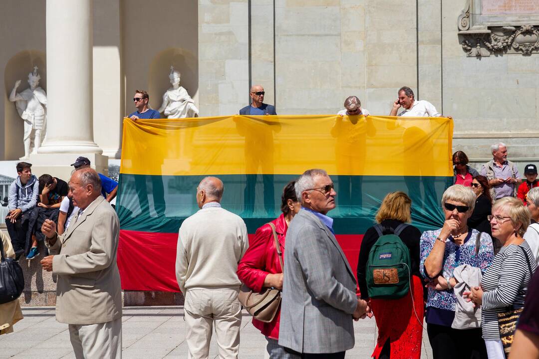 Miestų ir miestelių vėliavų pagerbimo ceremonija