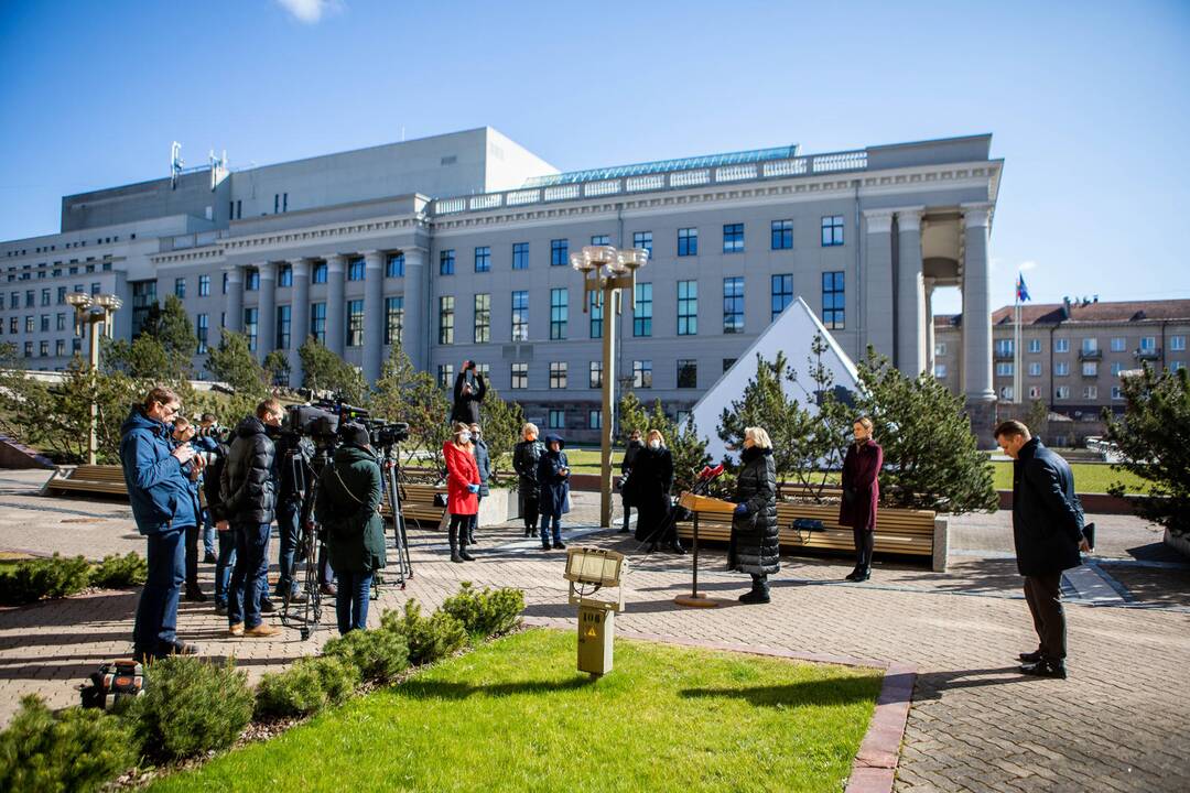 Seimo opozicijos atstovų spaudos konferencija