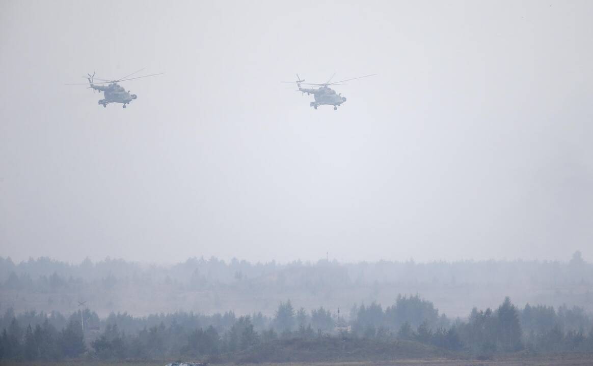 Vaizdai iš karinių pratybų „Zapad“