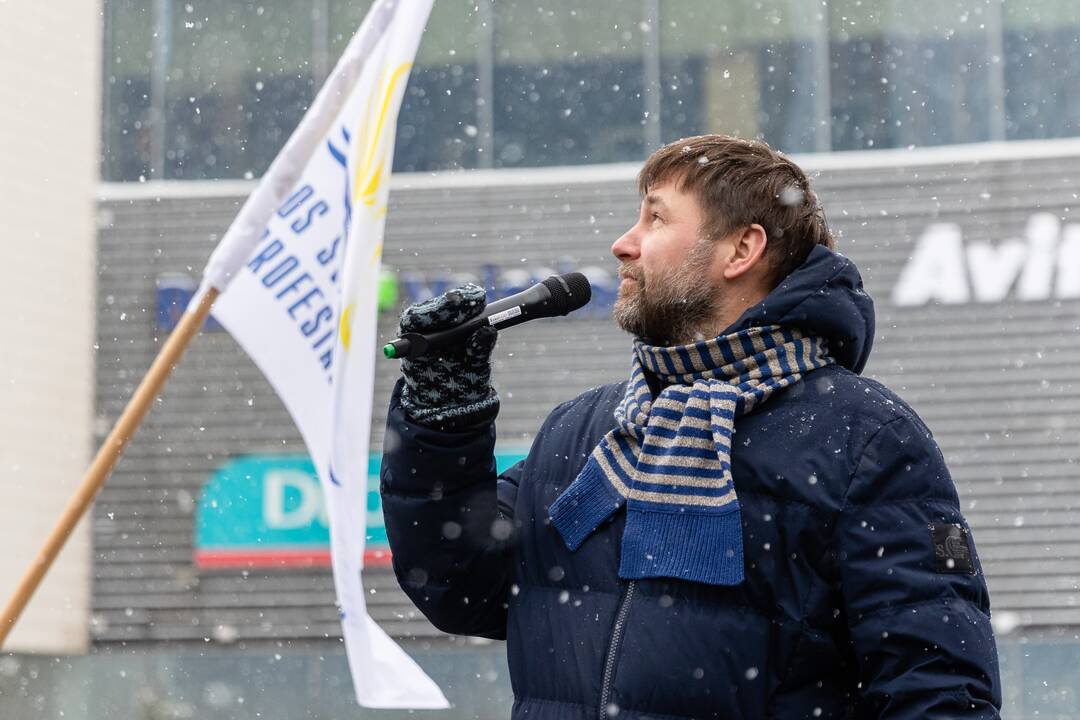 Streikuojančių vairuotojų palaikymo piketas