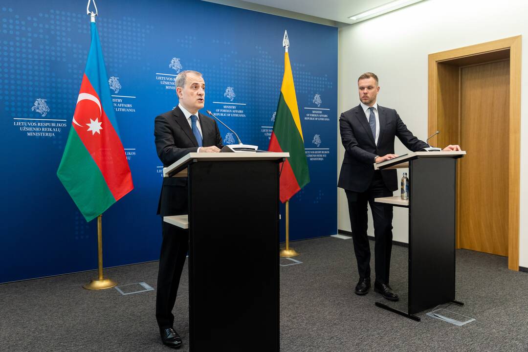 G. Landsbergio ir Azerbaidžano ministro spaudos konferencija