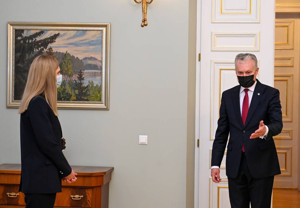 G. Nausėda susitinka su kandidate į ministres A. Bilotaite