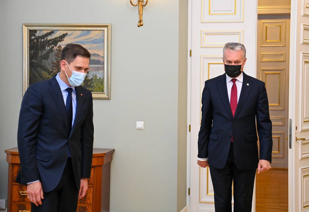G. Nausėda susitinka su kandidatu į ministrus D. Kreiviu